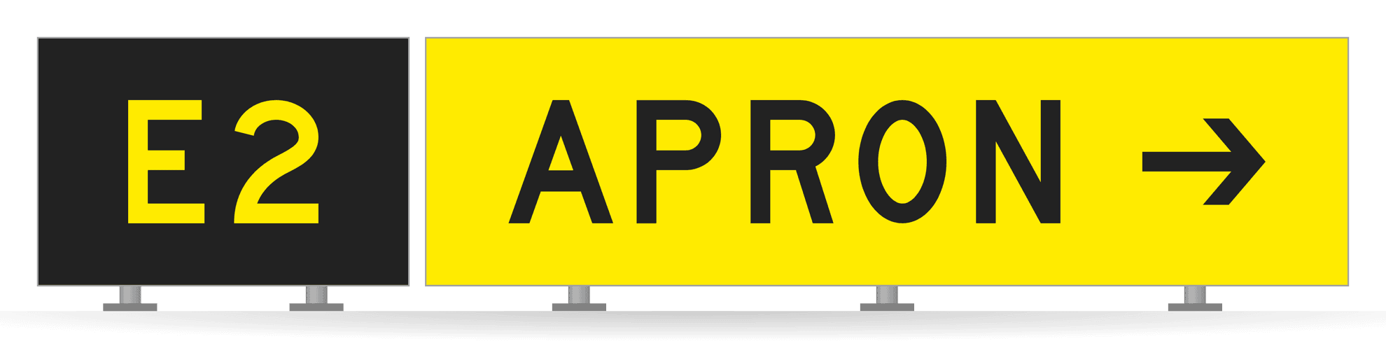 [E2 | APRON→] Location and destination sign panels